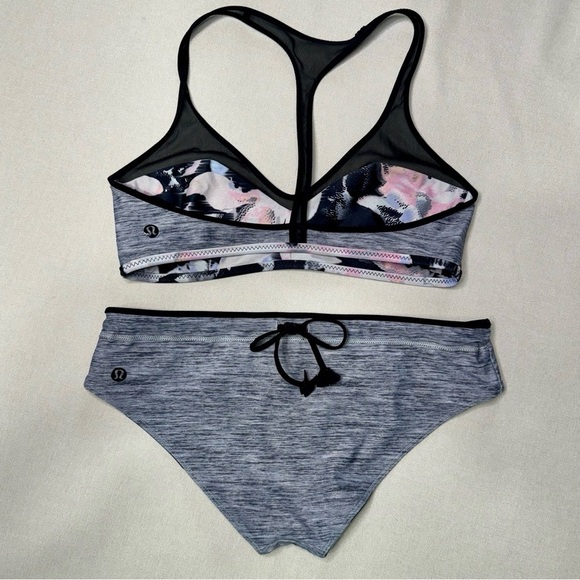 Lululemon Salty Swim Bikini 2 Piece Reversible Swim Suit 4/6 Small - Picture 7 of 12